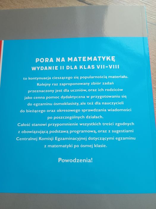 Pora na matematykę, wydanie II. Klasa 7-8 szkoła podstawowa