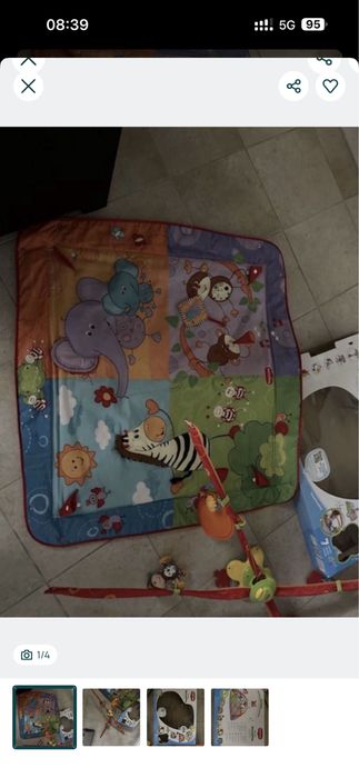 Conjunto tapete bebé + baloiço multifuncional