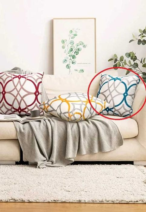 Zestaw 2 Poszewek na Poduszki - Niebieski