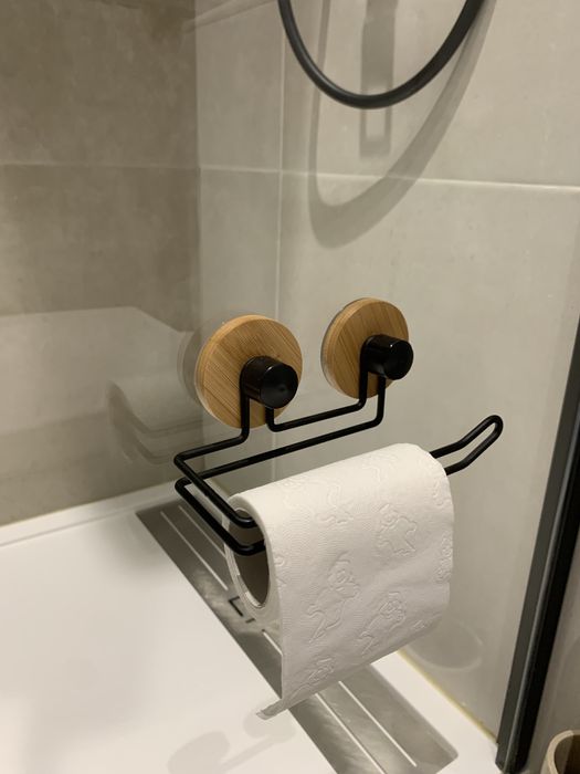 Suporte casa de banho gato preto