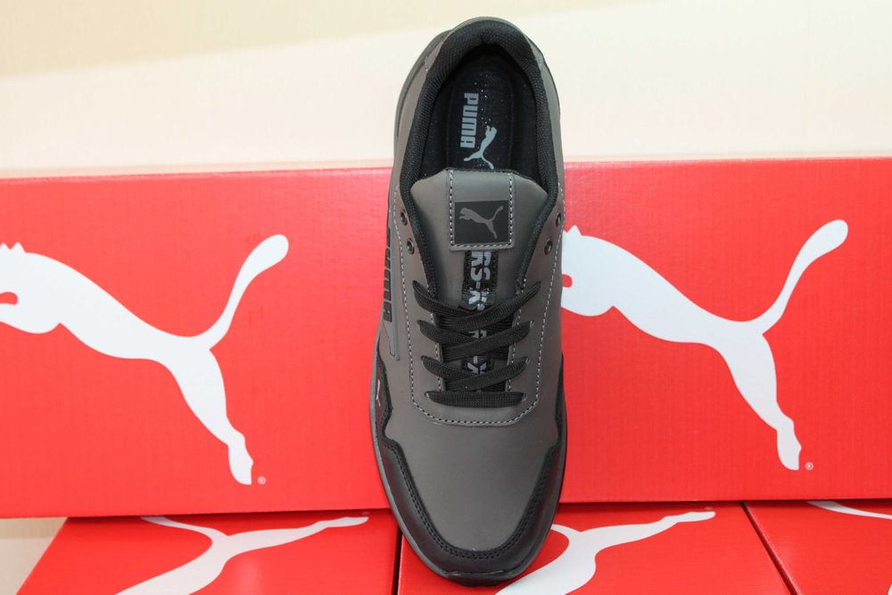 PUMA - кроссовки кеды кросівки из натуральной кожи (код:17-21сер/чер.)