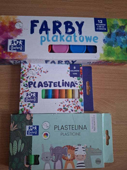Zestaw plastelina i farby plakatowe