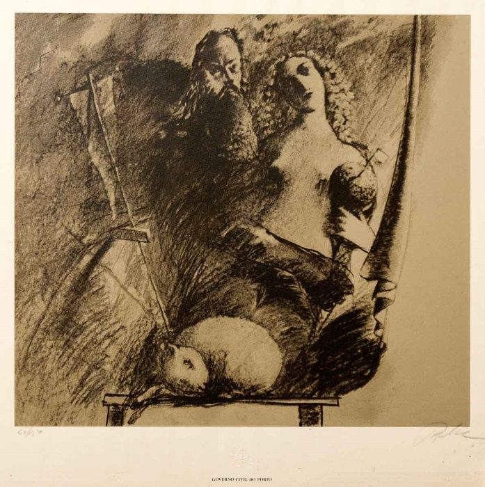 Quadro antigo assinado ( Espiga Pinto )