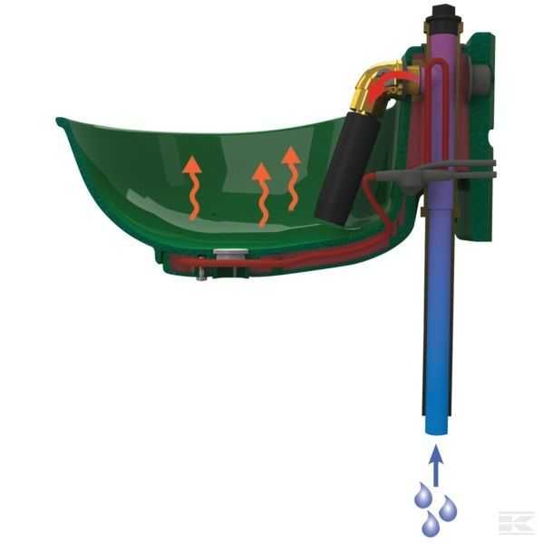 Poidło dla bydła i koni HP20 podgrzewane z zaworem rurowym