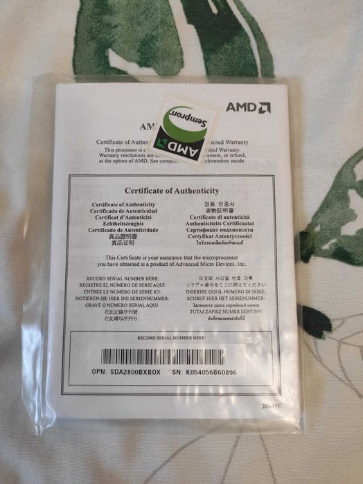 Naklejka procesor AMD Sempron