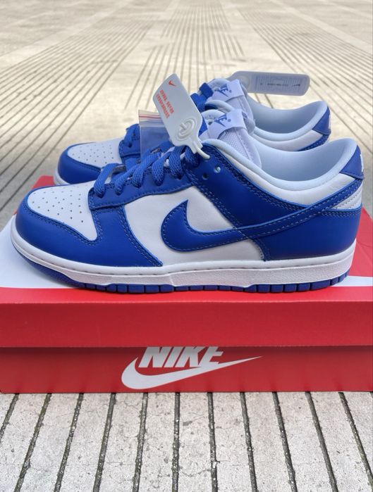 Оригінал Кросівки Nike Dunk Low SP Kentucky Найк данки сині білі роял