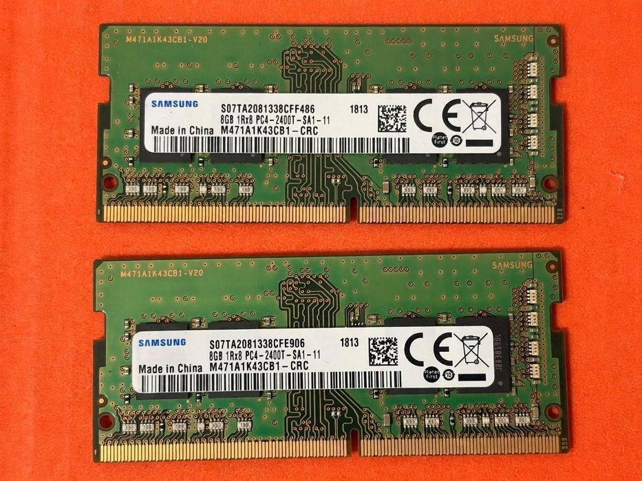 Samsung 16GB (2x8GB) DDR4 SO-DIMM 2400Mhz, M471A1K43CB1 - CRC
