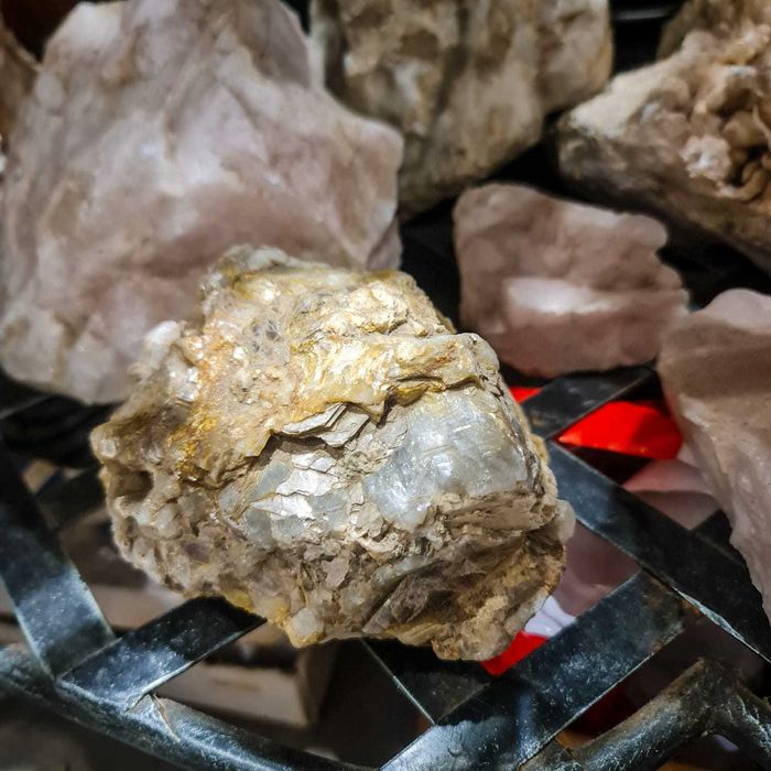 Pedra Celestina Bruta (Celestite) – Acinzentada – 8×12×10 cm