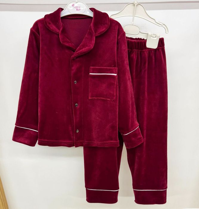 110-158см Дитяча велюрова піжама для дівчинки