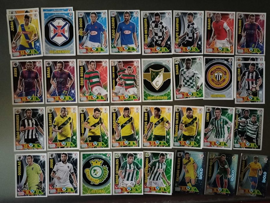 Lote de cartas "Adrenalyn 2016/2017" (lista na última foto)