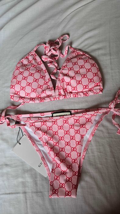 Bikini GG różowe strój kąpielowy gucci
