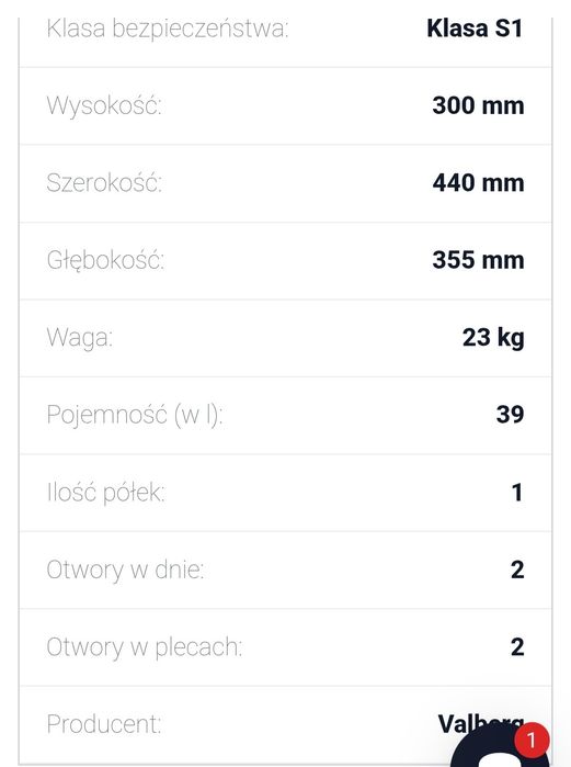 Sejf Valberg ARSENAŁ 30 S1