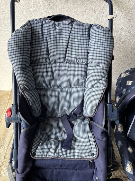 Carrinho de bebé + Ovo + Mala para fraldas