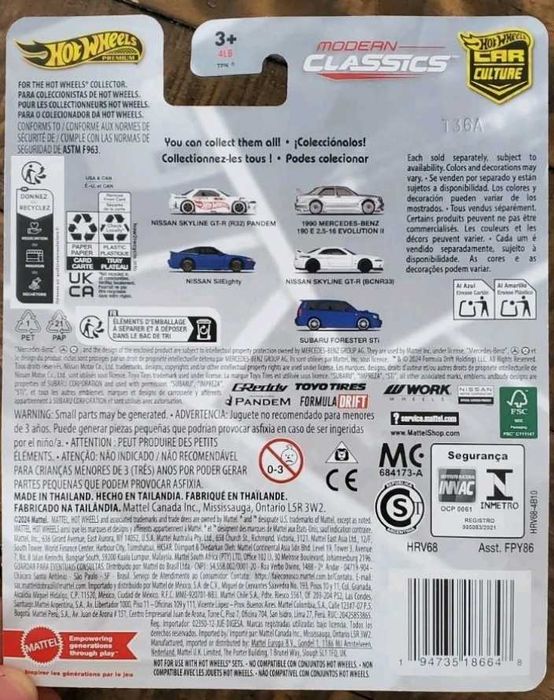 Hot Wheels Modern Classics Nissan Skyline GTR R32 Pandem