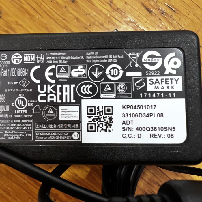 Carregador DELTA/ACER - 45W