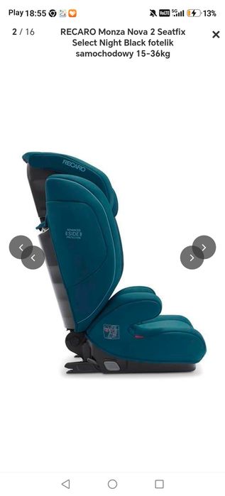 Nowy fotelik monza Nova recaro