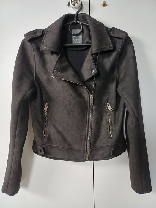 Czarna ramoneska zamsz Primark 34