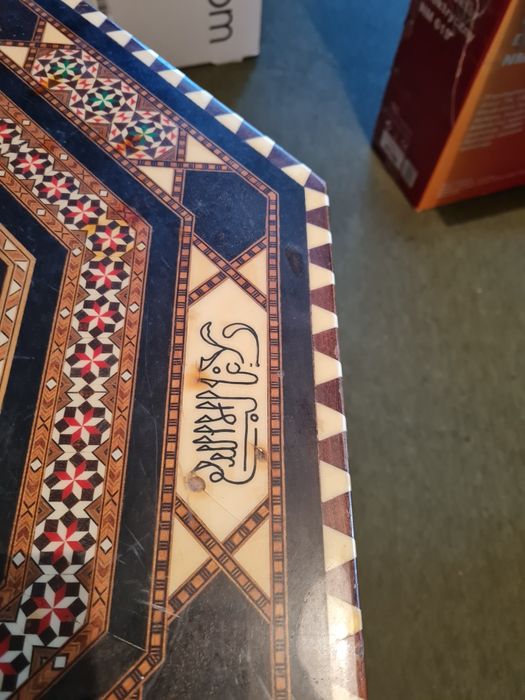 Stolik Kawowy Orient - Intarsja, Masa Perłowa - ANTYK