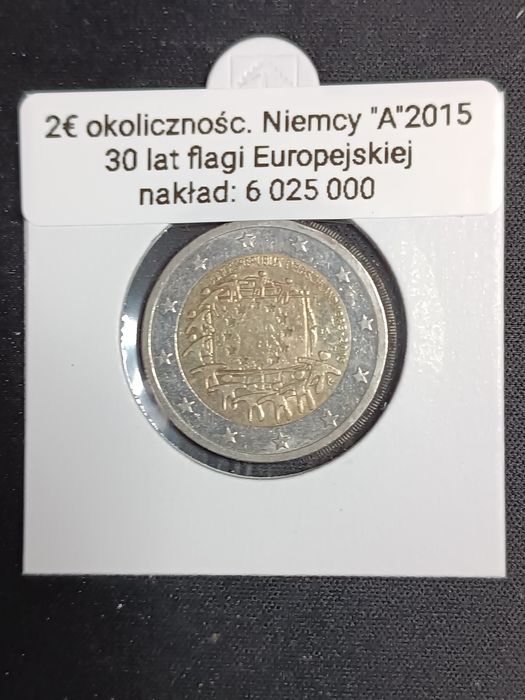 Moneta okolicznościowa 2 euro Niemcy 2015