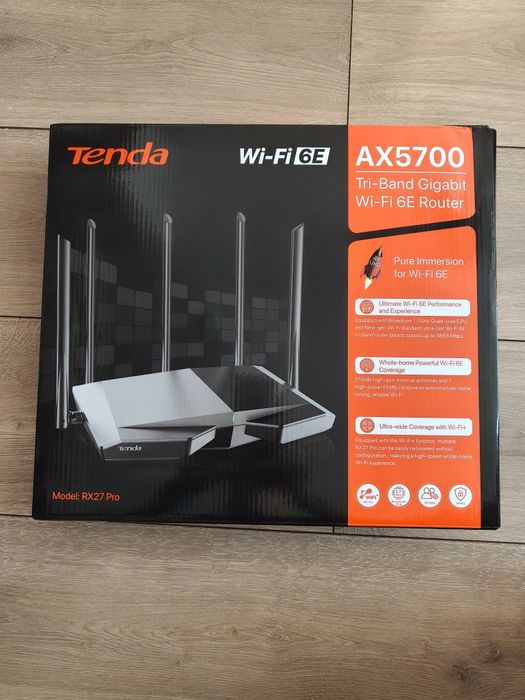 Router TENDA model RX27 PRO, AX5700