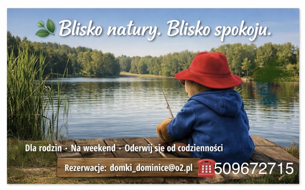 Domek nad jeziorem Dominice/ k. Boszkowo