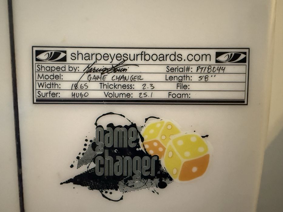 Prancha de surf Sharpey 5’8 modelo Game Changer