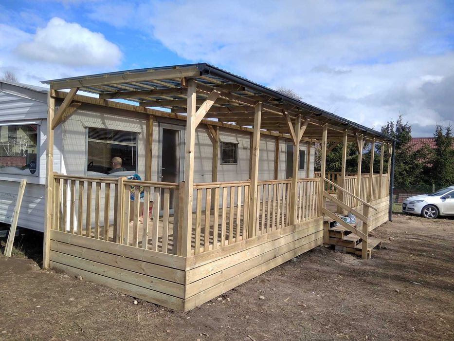 Zlecenia na montaż, modułowe tarasy pod domki Holenderskie, Kempingi