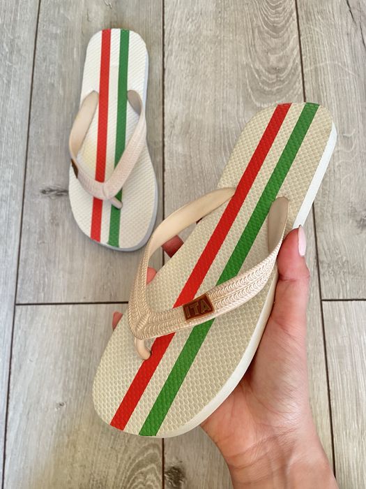 Klapki laczki flaga Włoch 40 Italy flip flops
