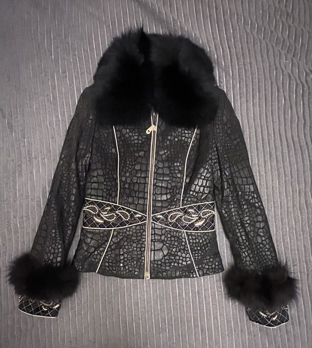 Шкіряна куртка з хутром Gizia, нова