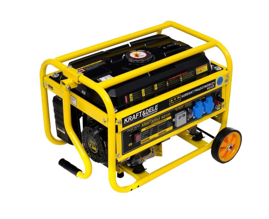 ГЕНЕРАТОР бензиновий 3,8 кВт Kraft&Dele KD125 бак 15 л (Польща)