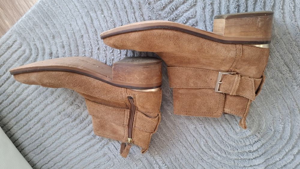 Botki damskie skórzane Stradivarius 38 rozm.