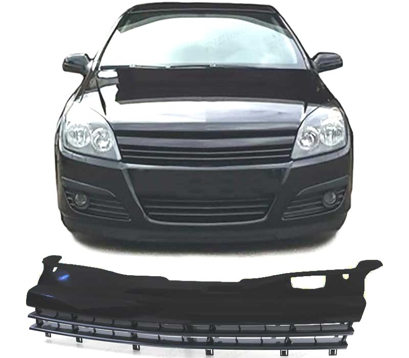 GRELHA FRONTAL SEM SÍMBOLO OPEL ASTRA H 04-07 ASTRA H SEDAN E HATCHBACK PRETA