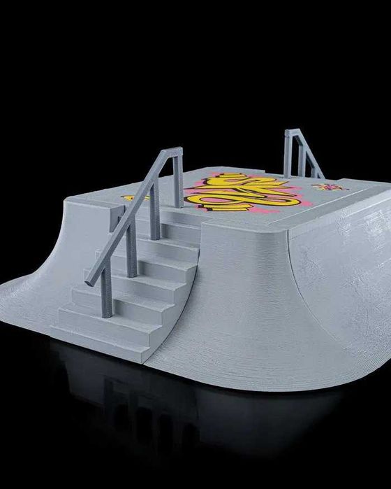 Quarter Pipe Funbox - mini Parque skate de dedos | impressão 3D Bus