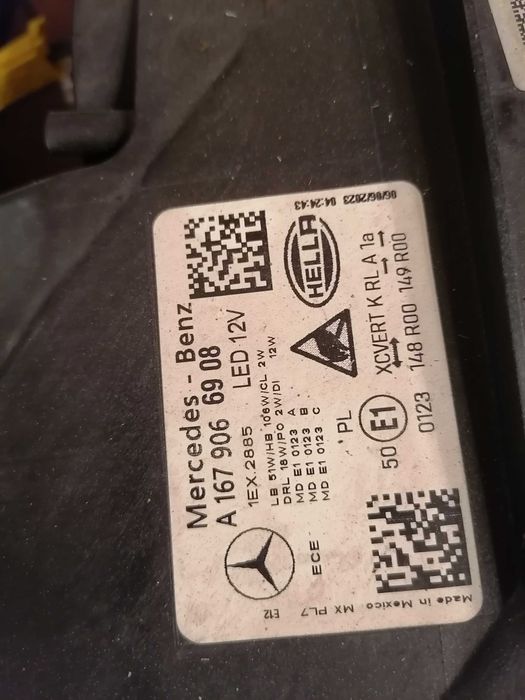 Farol Mercedes Gle w167 c167 ótica óptica Led multibeam