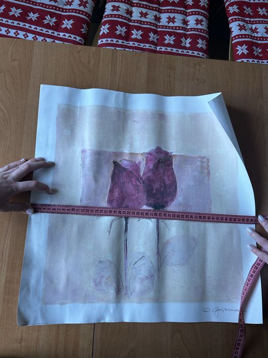 Zestaw plakatow ilustracji grafik tulipany kwiaty