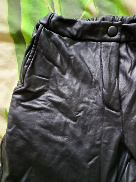 Кожаные штаны лосины