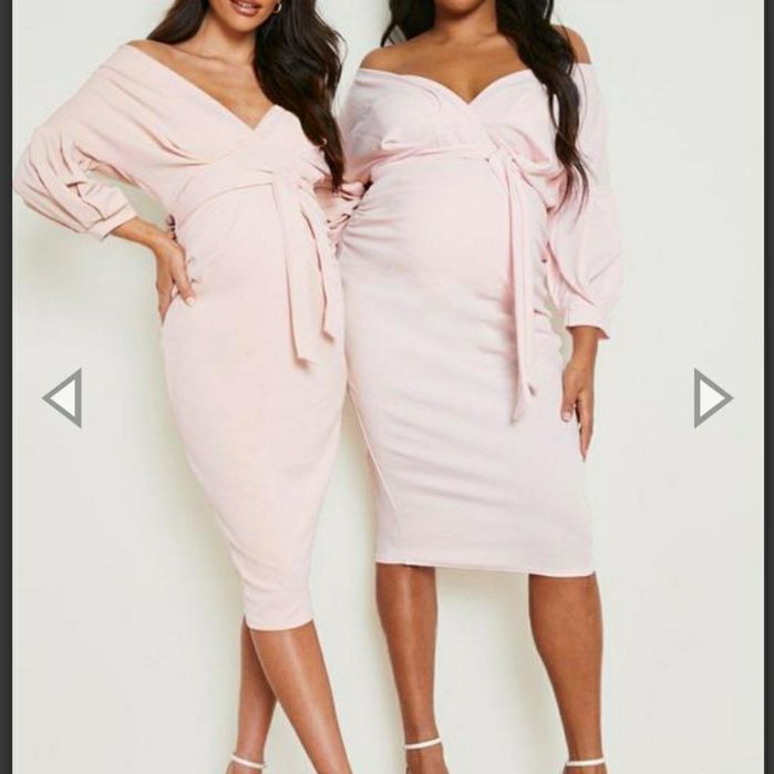 Нова шикарна персикова сукня для вагітних