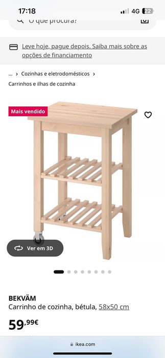 mesa carrinho apoio cozinha