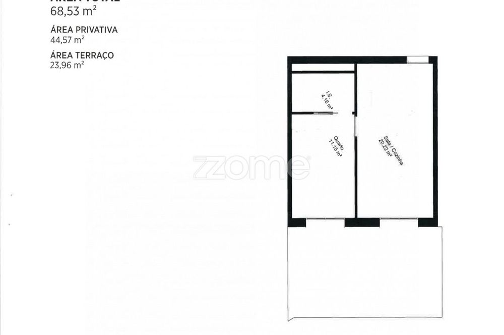 T1 com Terraço - Monsanto Lofts