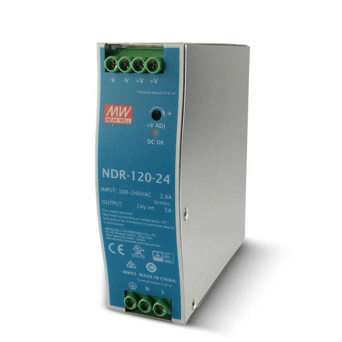 Блок живлення Mean Well HDR-60-24 На DIN-рейку 60 Вт 24V 2,5А (AC/DC