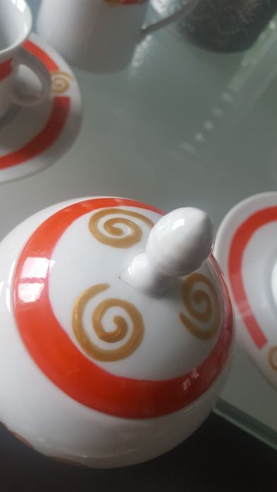 Komplet kawowy ręcznie malowany