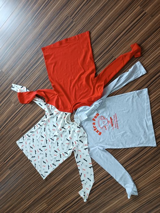 3 nowe koszulki Sinsay 140