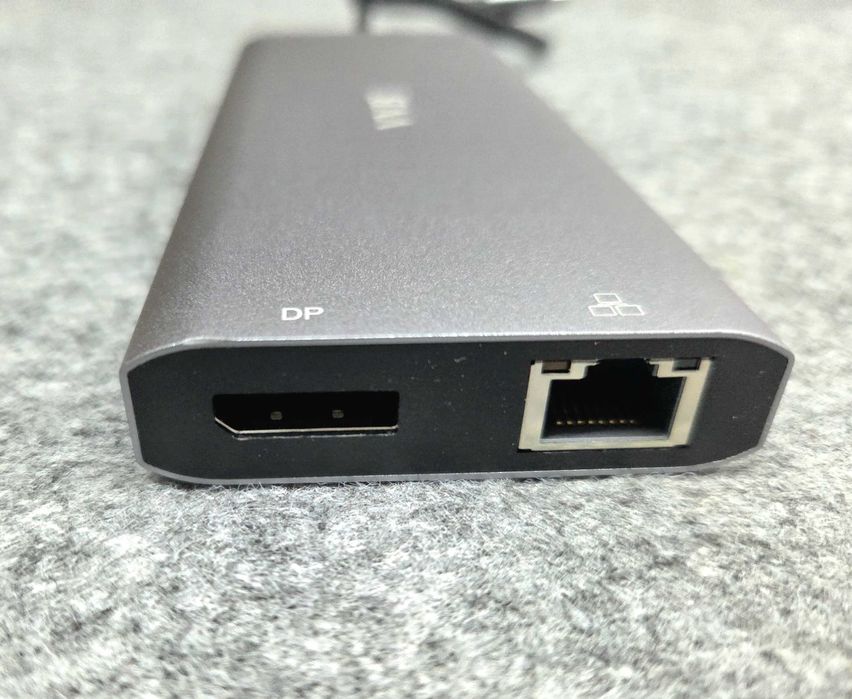 Hub USB-C VVB VB038 com HDMI, DisplayPort, Ethernet e leitor de cartões