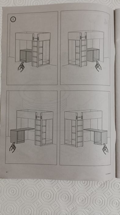Cama infantil com secretária