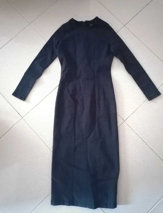 Vestido preto midi da Lefties, xs, novo com etiqueta