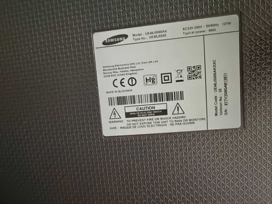 Televisão Samsung com ligeiro problema