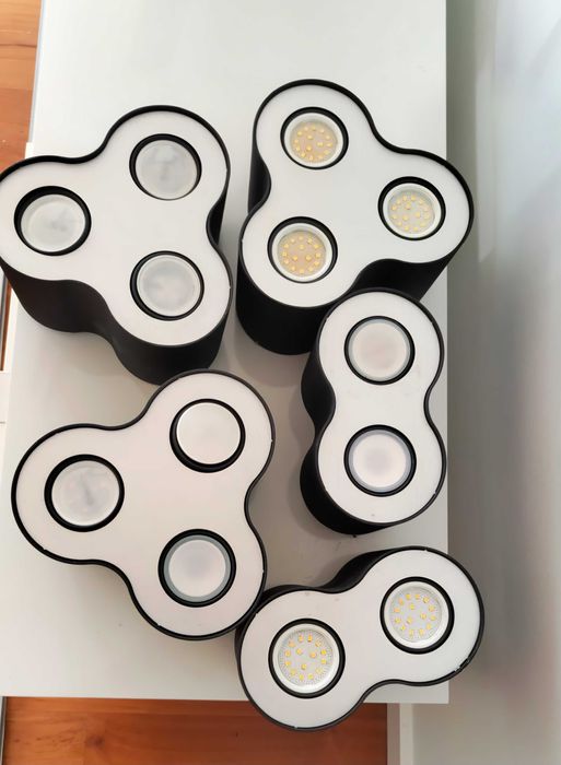 KOMPLET Philips Massive 56332 i 56333 - Lampy sufitowe Plafon NERO