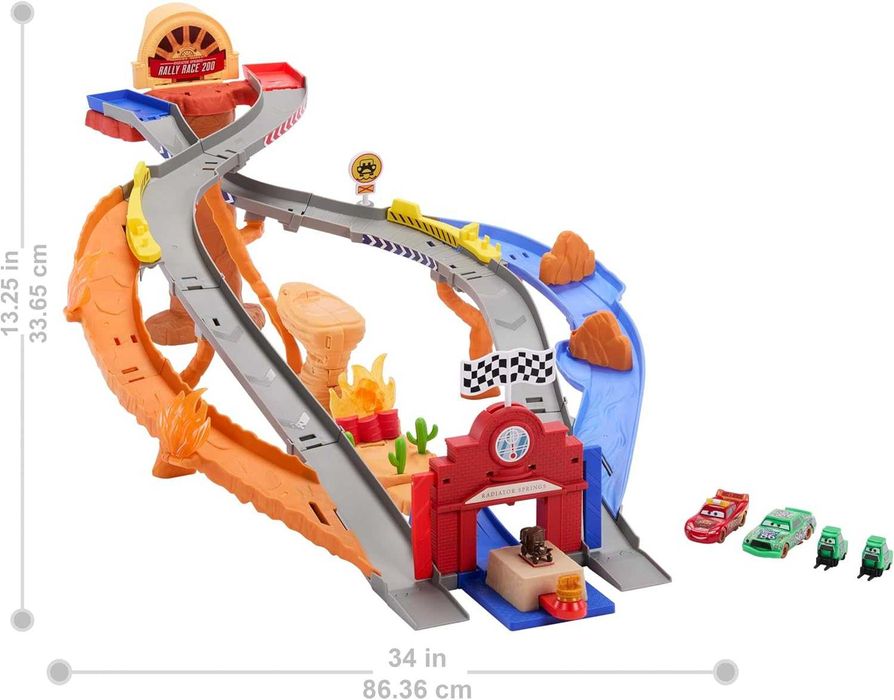 Трек Дісней Тачки Рятувальна Гоночна Траса Disney Pixar Cars Lightning Rescue Road Raceway Mattel JFL57