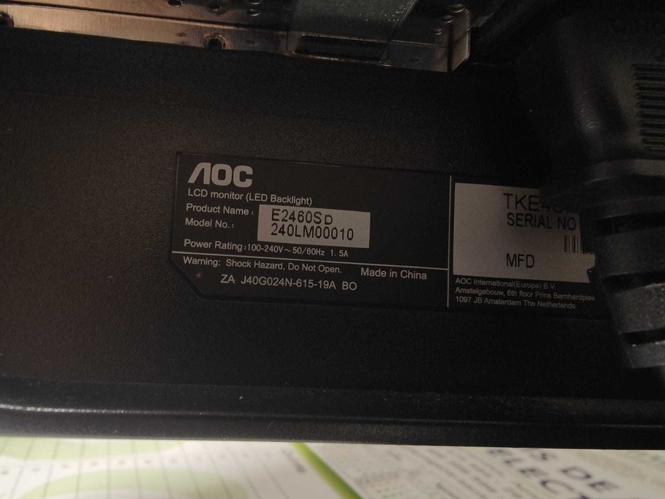 AOC Monitor E2460SH Ecran PC