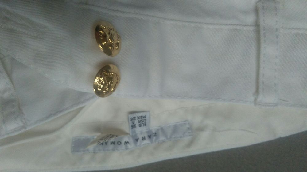 Zara białe dżinsy S